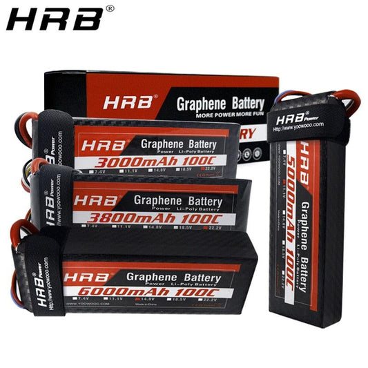 HRB Graphene 2S 3S 4S 5S 6S Lipo Battery - 3000mah 3800mah 5000mah 6000mah 7.4V 11.1V 14.8V 18.5V 22.2V 100C XT90 EC5 RC Toy Parts - RCDrone
