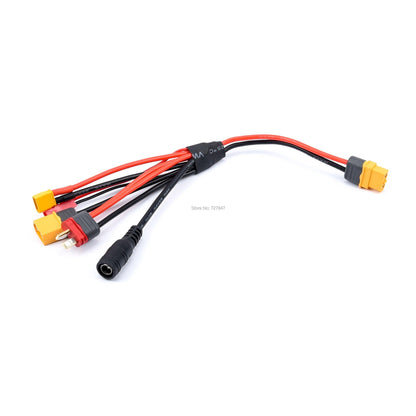 FPV Racing Drone Charger Adapter Cable - 20cm 16AWG 4.0mm Banana Plug XT60 to 18awg XT60 XT30 DC5.5 Charger Adapter Cable for IMAX B6 ISDT Charger - RCDrone
