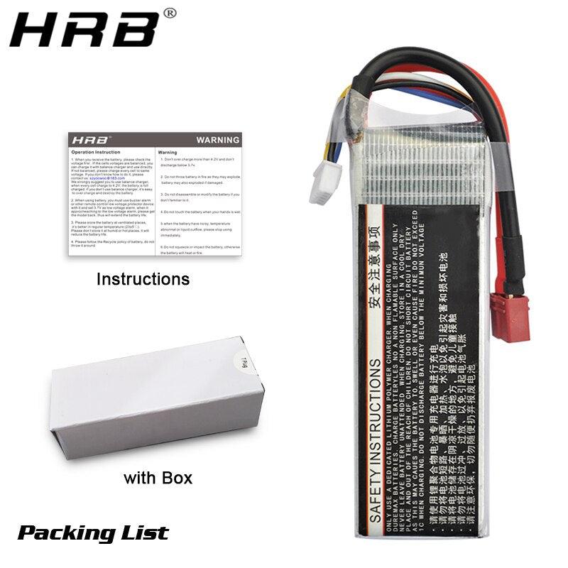 HRB 6S 22.2V Lipo Battery 1800mah - XT60 T Deans XT90 EC5 50C For MultiCopter FPV Racing Airplanes Buggy Car Boat RC Parts Hot - RCDrone