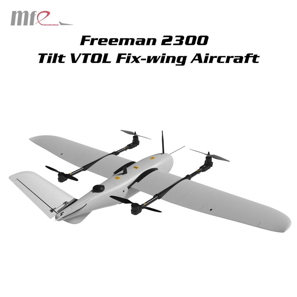 Makeflyeasy Freeman 2300 - Wing 2300mm Tilt VTOL Fixed Wing Aircraft Aerial Survey Carrier Span Fpv Rc Plane UAV mapping Long range drone - RCDrone