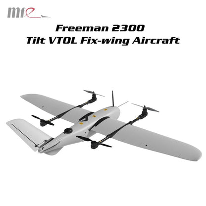Makeflyeasy Freeman 2300 - Wing 2300mm Tilt VTOL Fixed Wing Aircraft Aerial Survey Carrier Span Fpv Rc Plane UAV mapping Long range drone - RCDrone