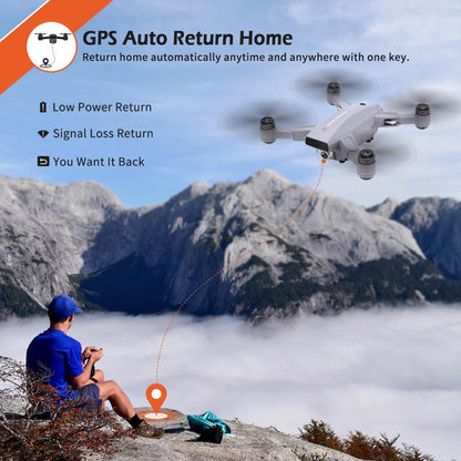 JJRC X16 GPS Drone - with 6K HD Camera, Remote Control Quadcopter 5G WIFI FPV Foldable Brushless Drone for Adult, Fly 25 Mins - RCDrone