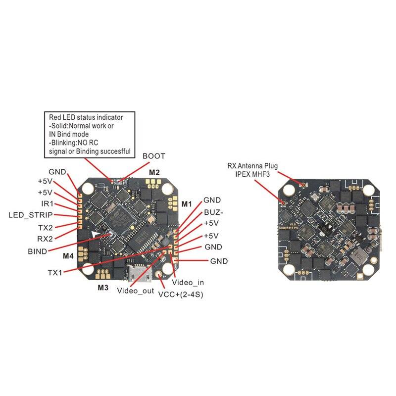 Happymodel CrazyF411 AIO - F4 2-4S Flight Controller w/ Frsky