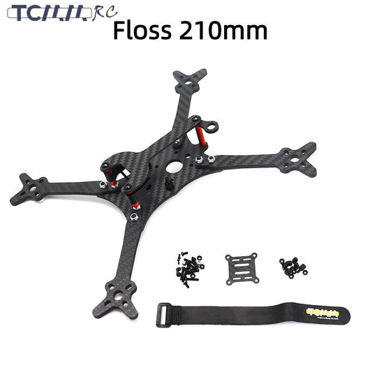5 Inch FPV Drone Frame Kit - Floss 210 Frame 210mm Wheelbase 4mm Arm Carbon Fiber for RC Drone FPV Racing Frame Kit Accessories - RCDrone