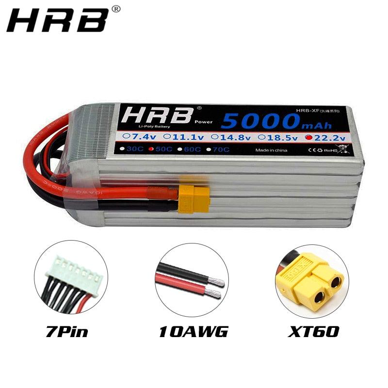 HRB 6S 22.2V Lipo Battery - XT60 1300mah 1500mah 1800mah 2200mah 2600mah 100C 50C 30C 60C RC Parts - RCDrone