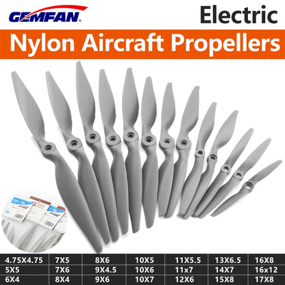 2/4PCS जेमफैन एपीसी नायलॉन प्रोपेलर - 4.75X4.75/5X5/6X4/6X5.5/7X5/7X6 प्रॉप्स आरसी एफपीवी मॉडल एयरप्लेन विमान विमान के लिए उच्च शक्ति