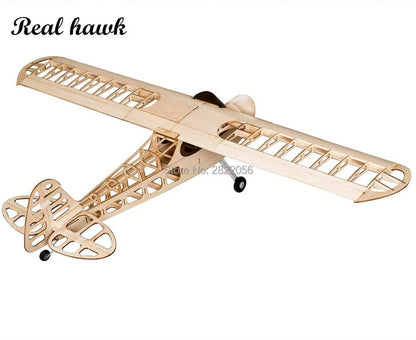 J3 Balsawood Airplanes - Model Laser Cut 1180mm Wingspan Both Gas or Electric Power Building Kit Woodiness model PLANE - RCDrone