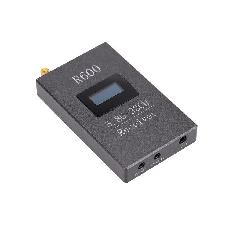 R600 Video Transmission Receiver - 5.8G 600mW 32CH AV Video High Sensitivity Image Transmission Receiver with OLED Display for FPV Drone Aerial Quad Photography - RCDrone
