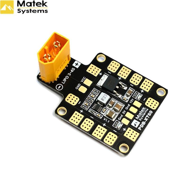 Matek Systems PDB XT60 W/ BEC 5V & 12V 2oz Copper Drone Power Distribution Board For RC Helicopter FPV Quadcopter Muliticopter - RCDrone