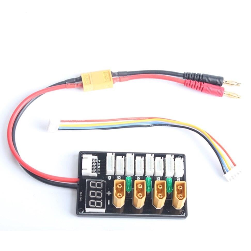 NEW 4CH 3s 4s Lipo Battery Parallel Charging Board - XT60 Banana