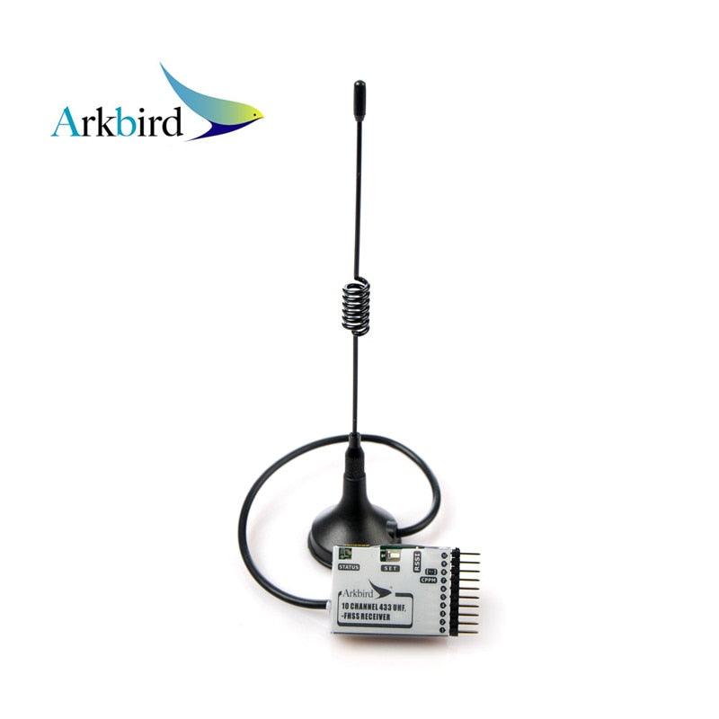 Arkbird Receiver - 433MHz 10 Channel UHF FHSS Receiver with antenna for long range system Rc racing drone High quality only 26g - RCDrone