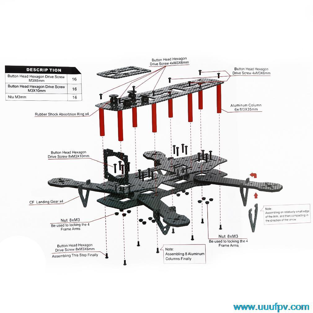 High Quality Carbon Fiber Mini 250 FPV Quadcopter Frame Mini Quad Fram –  RCDrone
