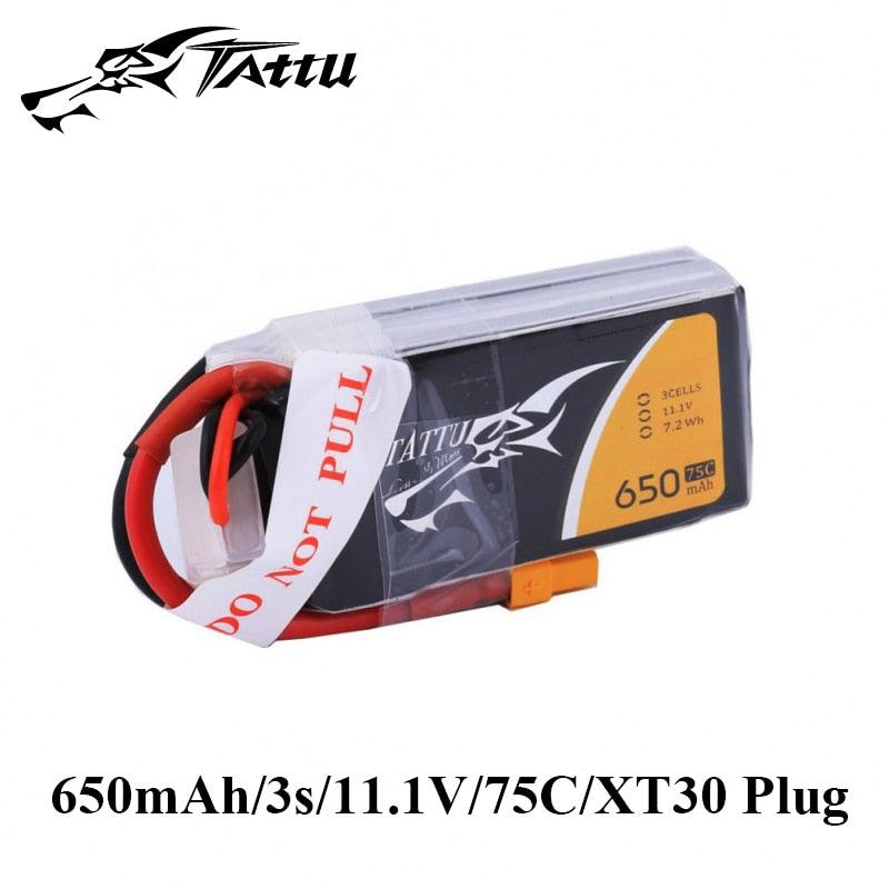 Ace Tattu Lipo Battery 11.1v 14.8v 650mAh 3s 4s 75C RC Battery with XT30 Plug Batteries for 150 Size FPV Drone Frame - RCDrone