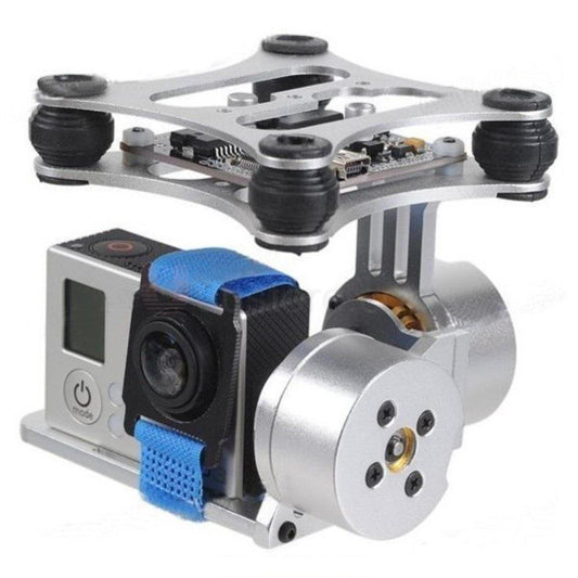 FPV 2 Axis CNC Brushless Camera Gimbal w/Motor Controller for Gopro SJ4000 SJ7000 camera DJI Phantom Walkera QX350 Aerial photo - RCDrone