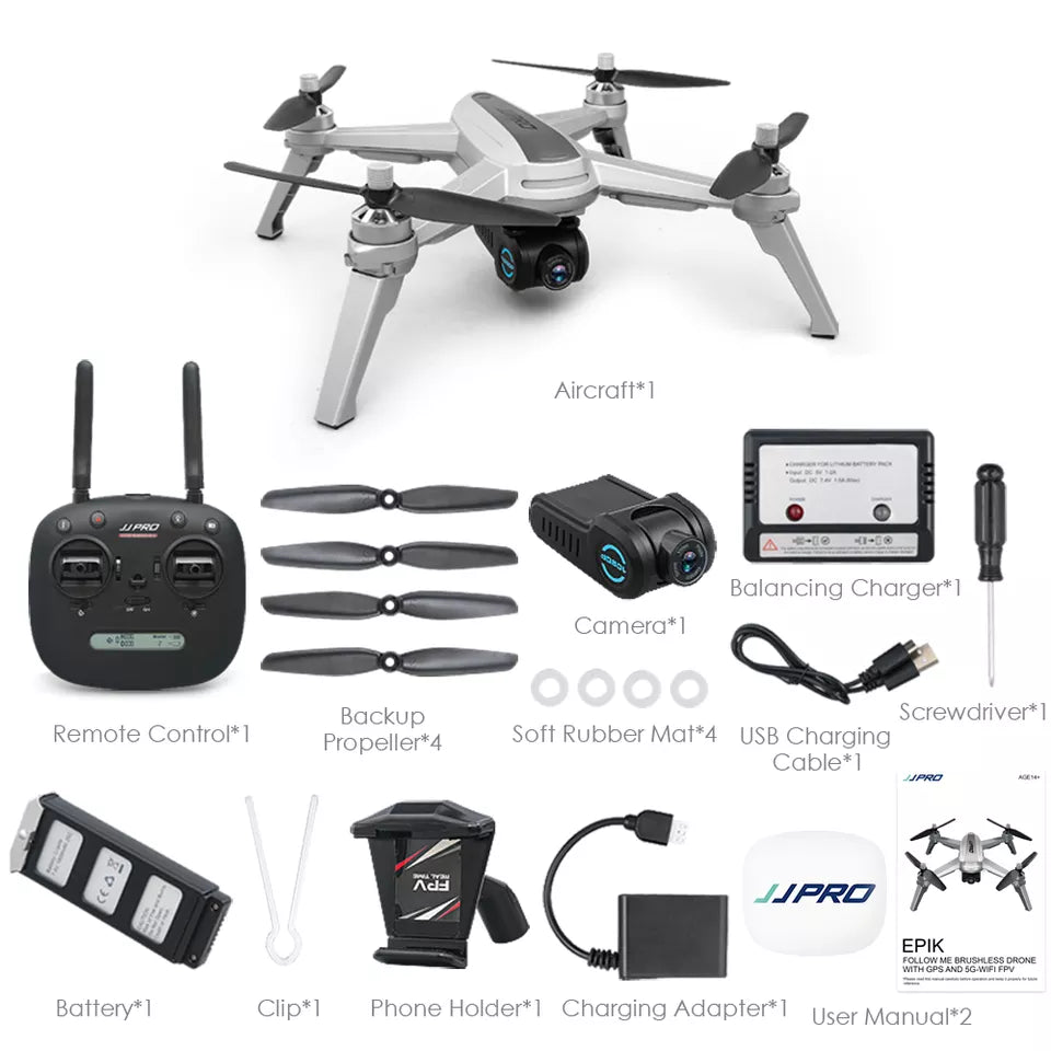 Jjpro x5 epik store 1080p gps drone