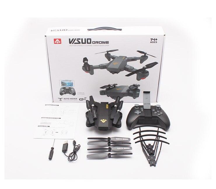 Visuo Drones VISUO XS809 Drone - Foldable Wifi FPV drone With 2MP Camera Altitude H ...