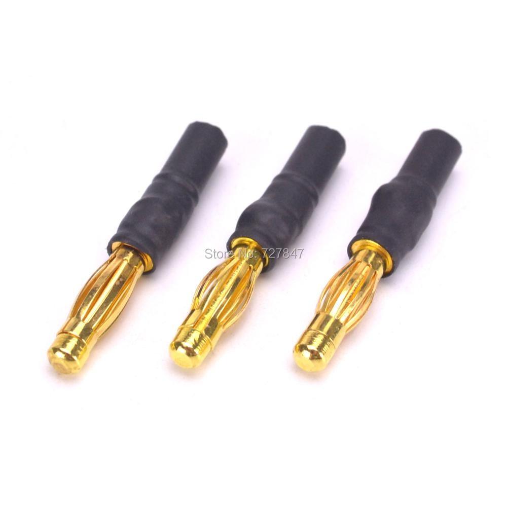 3.5mm Female to 4.0mm Male Gold Bullet banana Connector Adapter for ESC / Motor Part Good Quality - RCDrone