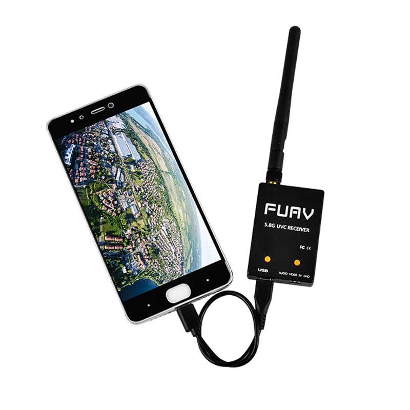 FUAV UVC Dual / Single Antenna Control OTG - 5.8G 150CH Full Channel FPV Receiver W/Audio for RC Drone Parts - RCDrone
