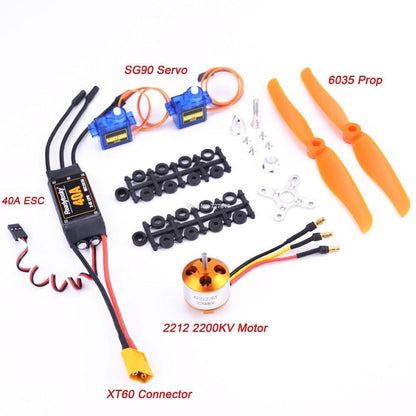 A2212 2212 1400KV / 2200KV Brushless Motor 40A ESC 6035 / 8060 Propeller SG90 9G Micro Servo for RC Fixed Wing Plane Helicopter - RCDrone