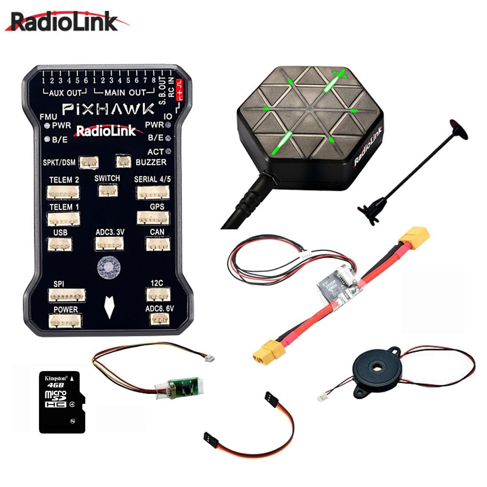 Radiolink Pixhawk PIX APM 32 Bit Flight Controller - FC with GPS Module M8N SE100 for RC Drone Quadcopter/6-8 Axis Multirotor