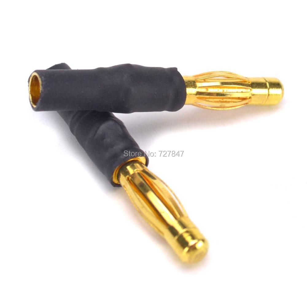 3.5mm Female to 4.0mm Male Gold Bullet banana Connector Adapter for ESC / Motor Part Good Quality - RCDrone