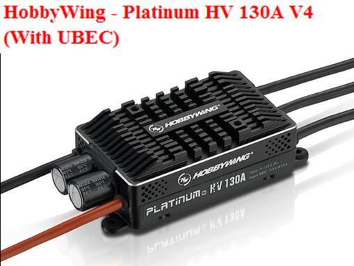 Hobbywing Platinum HV 130A OPTO V4 130A V4 14S Brushless ESC Electronic Speed Controller for RC Helicopter Fixed-wing Airplane - RCDrone