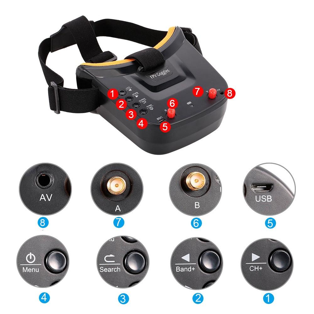 mini fpv goggles 5.8G 40CH FPV Goggles Monitor