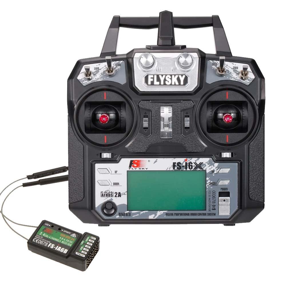 Flysky FS-i6X Transmitters - 2.4GHz 6CH AFHDS 2A RC Transmitter with FS-iA6B Receiver for RC Drone Airplane Helicopter FPV Remote Controller - RCDrone