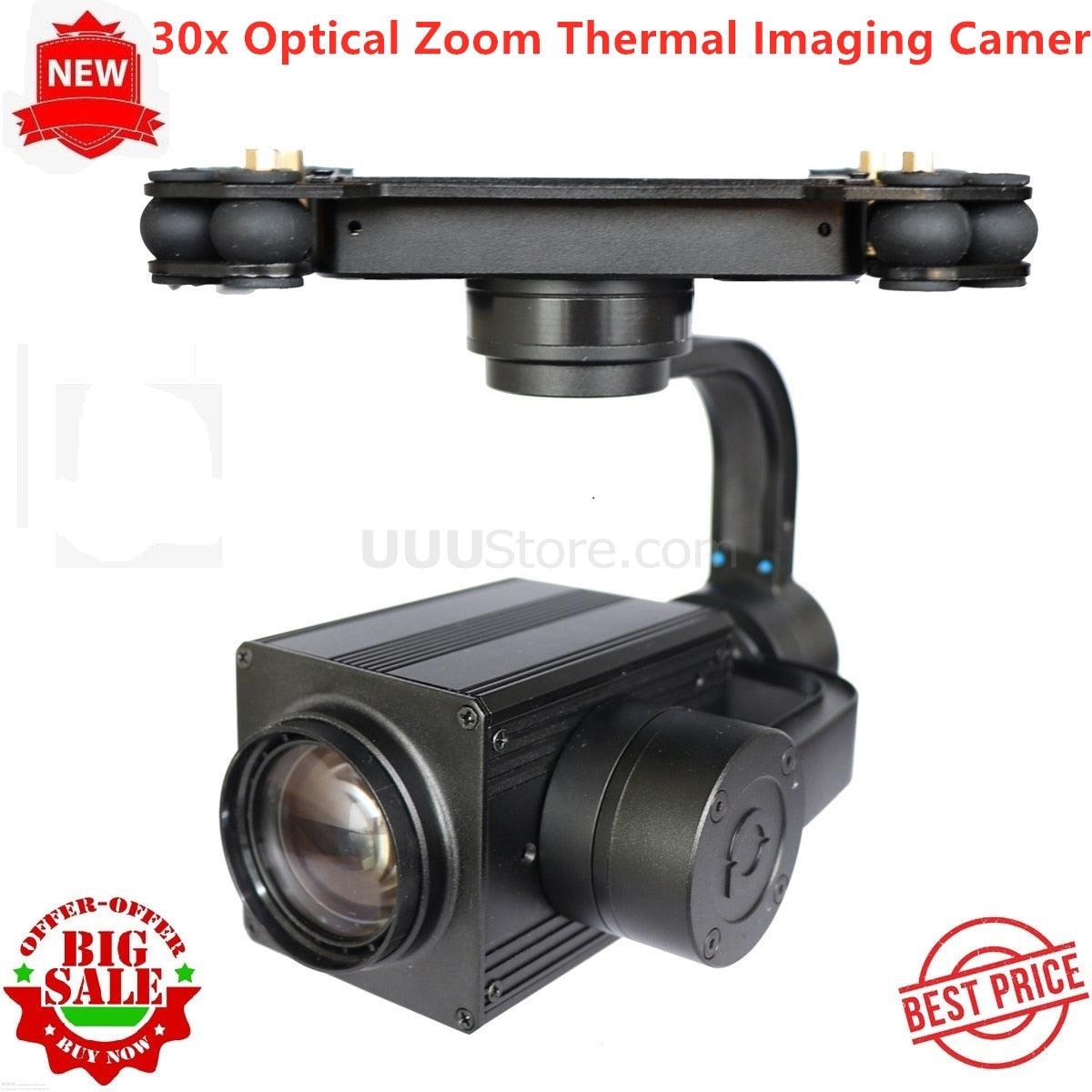 5-30KM 30x Optical Zoom UAV Drone Infrared Camera 3-Axis Stabilizer And Automatic Tracking - RCDrone
