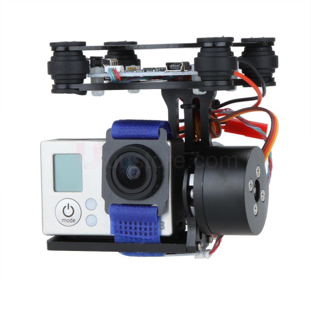FPV 2 Axis CNC Brushless Camera Gimbal w/Motor Controller for Gopro SJ4000 SJ7000 camera DJI Phantom Walkera QX350 Aerial photo - RCDrone