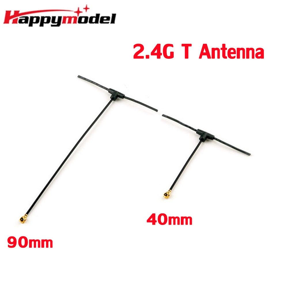 Happymodel 2.4G T omnidirectional Receiver Antenna 40MM/90MM for ELRS EP1 RX IPEX1 compatible with TBS Tracer RC FPV Drone Part - RCDrone