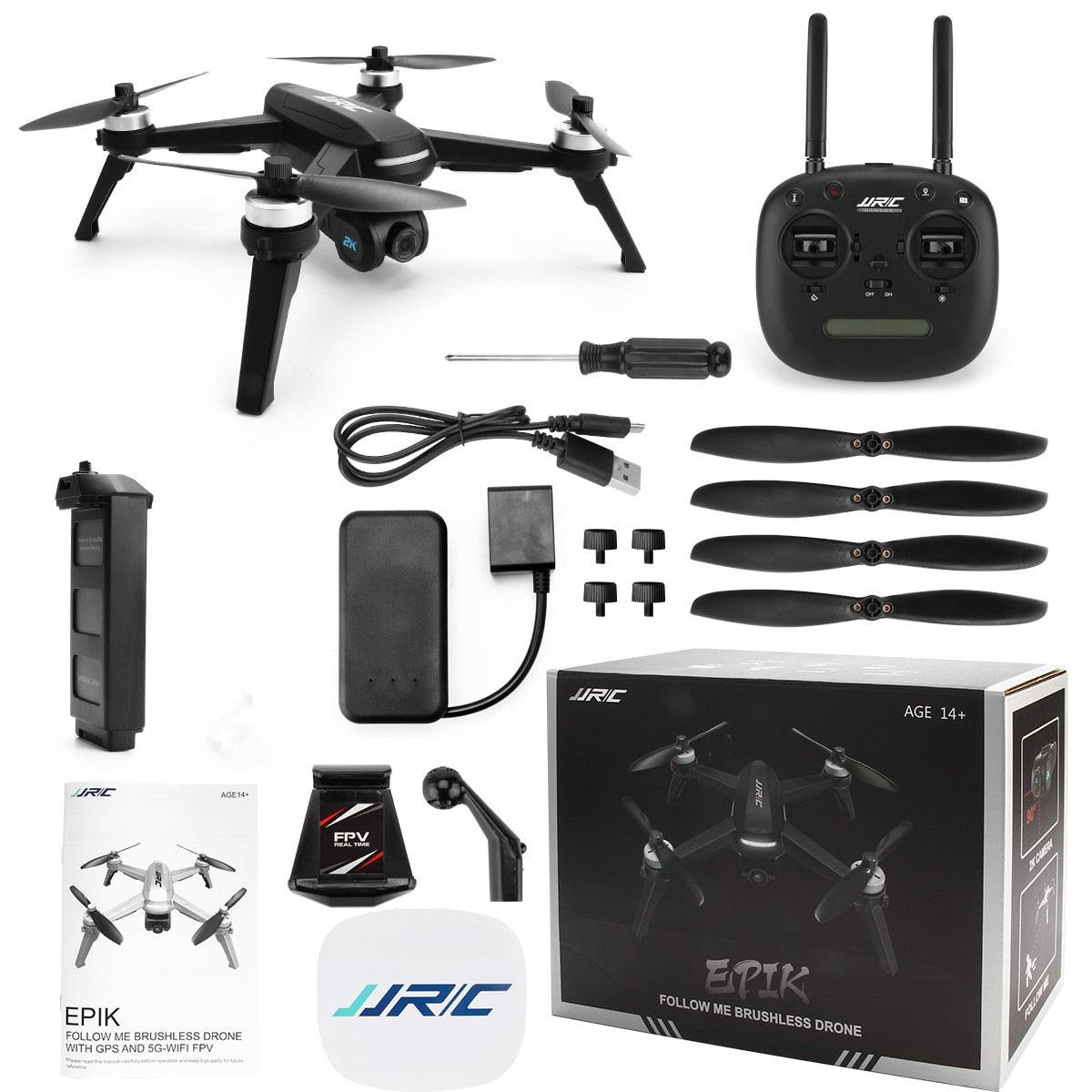 JJRC JJPRO X5 Drone - Brushless Drone with 2K FHD Camera Video 5G WiFi FPV GPS Drone for Adults, 30km/h 20 mins Flight Time Quadcopter - RCDrone