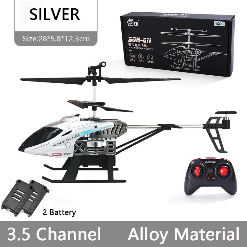 DEERC 8004B RC Helicopter - 2.4G Aircraft 3.5CH 4.5CH RC Plane With Led Light Anti-collision Durable Alloy Toys For Beginner Kids Boys - RCDrone