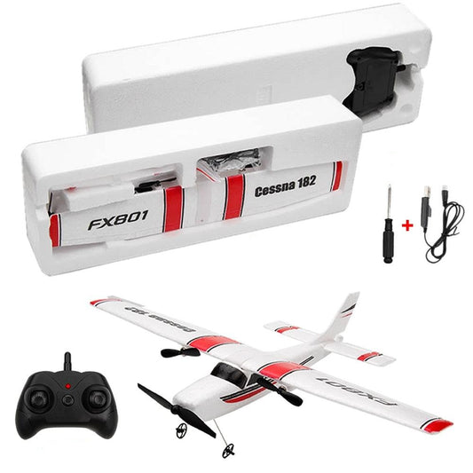Beginner Electric Airplane RC RTF Epp Foam UAV Remote Control Glider Plane Kit Cassna 182 Aircraf More Battery Increase Fly Time - RCDrone