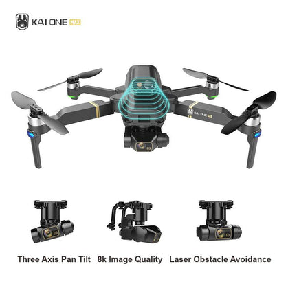 KAI ONE MAX Drone - 8K HD Camera 360 Laser obstacle avoidance 3-Axis Gimbal Anti-Shake Brushless Professional Camera Drone - RCDrone
