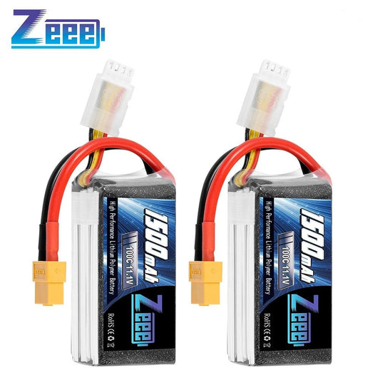 2units Zeee 11.1V 1500mAh 100C 3S Lipo Battery with XT60 Plug Softcase RC Battery for RC Quad Drone RC Car Truck Airplane FPV Battery - RCDrone