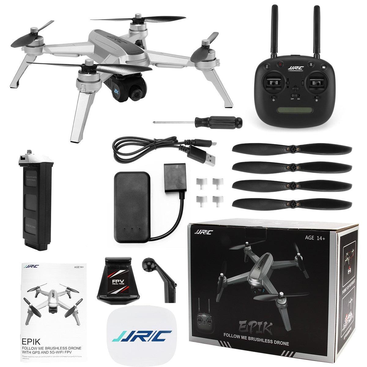 JJRC JJPRO X5 Drone - Brushless Drone with 2K FHD Camera Video 5G WiFi FPV GPS Drone for Adults, 30km/h 20 mins Flight Time Quadcopter - RCDrone