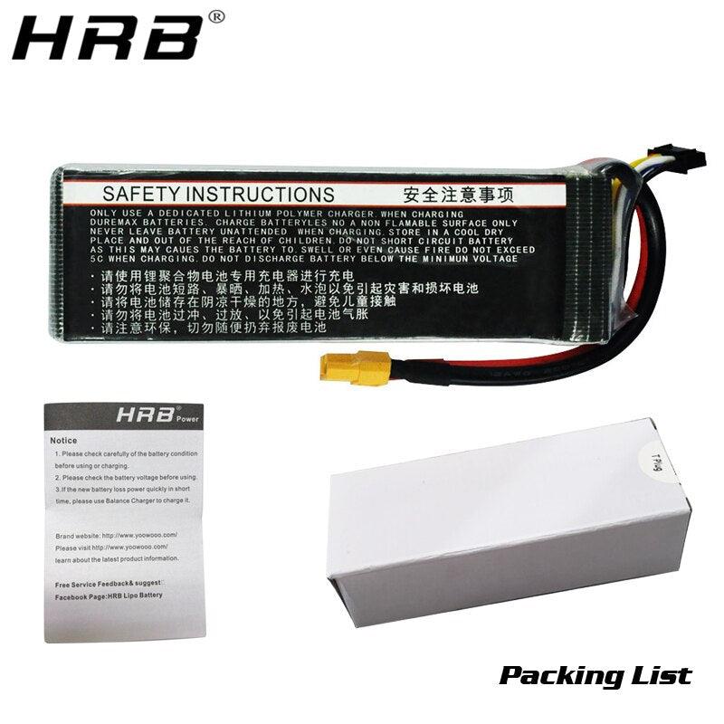 HRB Lipo Battery 2600mah T Dean 2S 3S 7.4V 35C XT60 Plug 11.1V 14.8V 18.5V 22.2V For Airplane Helicopter Drone FPV RC Parts 4S 5S 6S - RCDrone