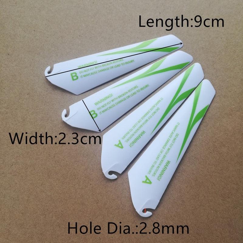 4pcs AB 9CM spare blades Fans Props for r/c mini helicopter rotor rc CH002 CH023 Drone Copter Toys Spare Parts Accessories - RCDrone