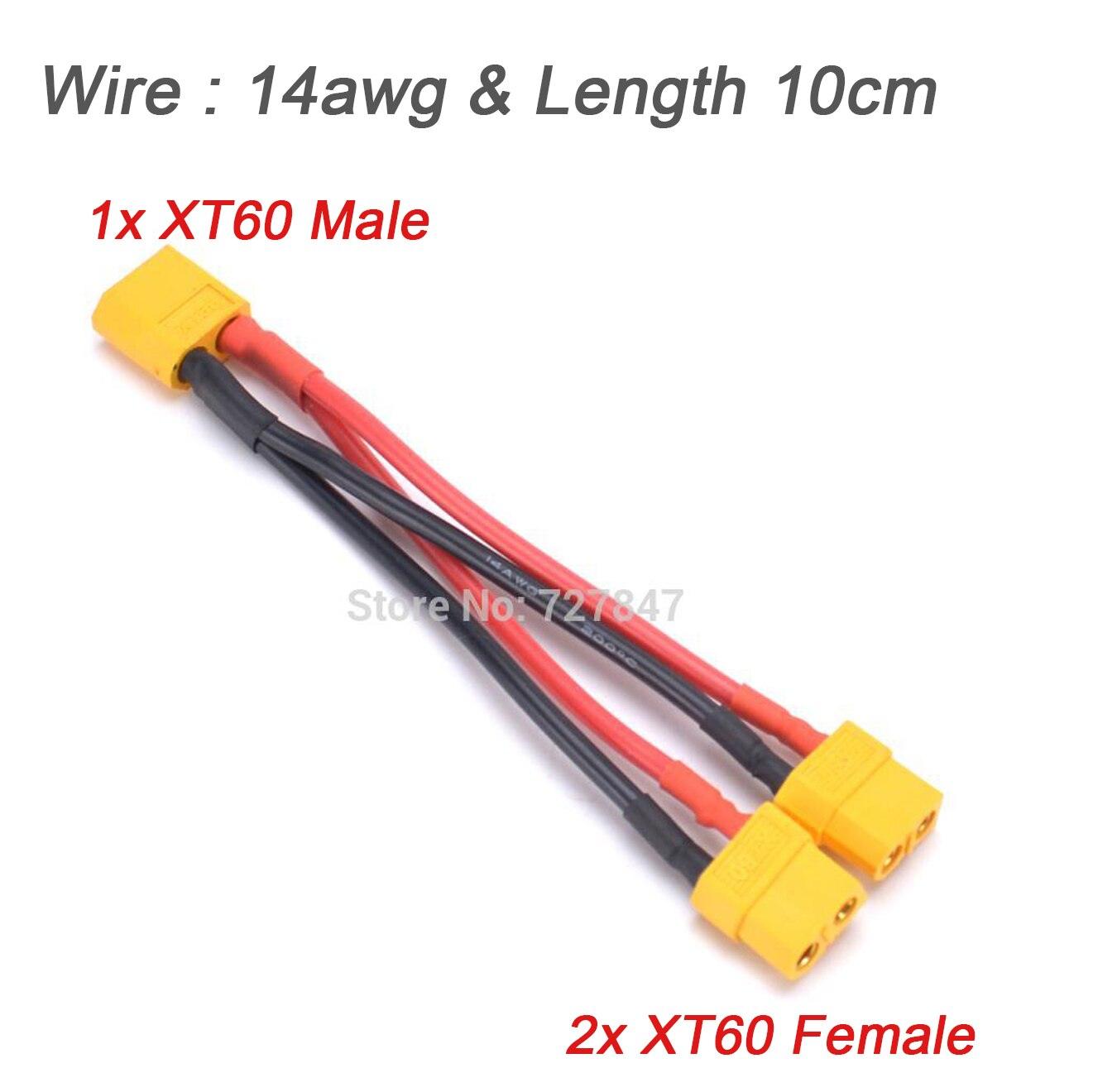 XT60 XT30 XT30U T Plug EC5 EC3 EC2 JST Parallel Battery Connector Cable Extension Y Splitter Plug Adapter for FPV Drone RC parts - RCDrone