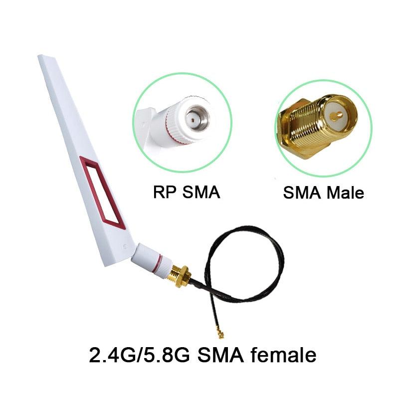 eoth 2.4G wifi Antenna 5.8Ghz real 8dBi RP-SMA Dual Band 2.4g 5.8g Antena IOT aerial SMA female ufl./ IPX 1.13Pigtail ipex1Cable - RCDrone