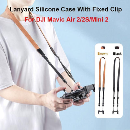 RC Lanyard for DJI Mavic 3/Air 2/Air 2S/Mini 2/MINI 3 PRO Drone Remote Controller Silicone Case With Fixed Clip Holder Buckle - RCDrone