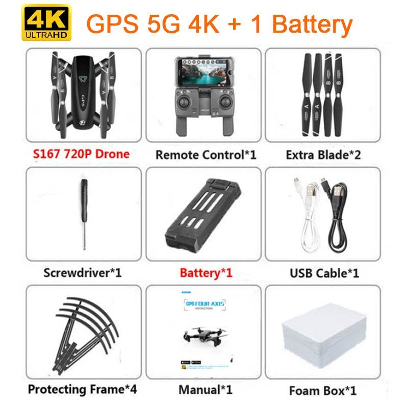 KaKBeir S167 ड्रोन 5G GPS फोल्डेबल - Main Image