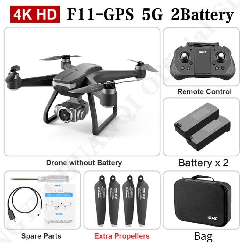 F11 PRO Drone - GPS 4K HD Dual HD Camera Professional WIFI FPV Aerial Photography Brushless Motor Quadcopter Dron Toys Professional Camera Drone - RCDrone