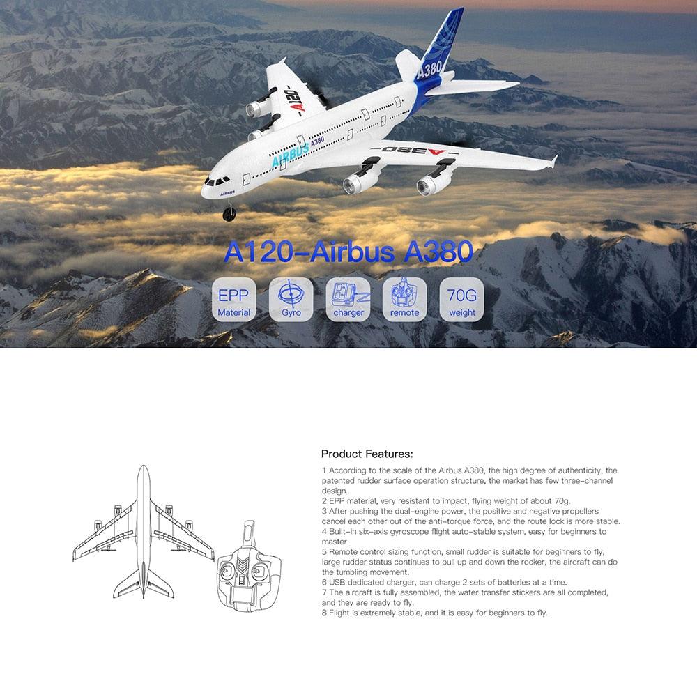 XK A120 RC 飛行機 - 3CH 2.4G EPP リモート コントロール マシン 飛行機 固定翼 RTF A380 RC 航空機モ –  RCDrone