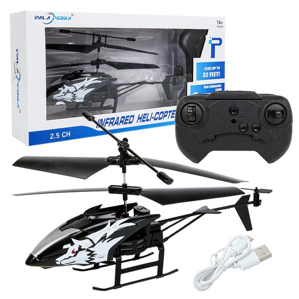 Wireless Remote Control Helicopter Alloy Aircraft Toy Smooth Flight Anti-Collision Children Plane Toys Birthday Gift - RCDrone