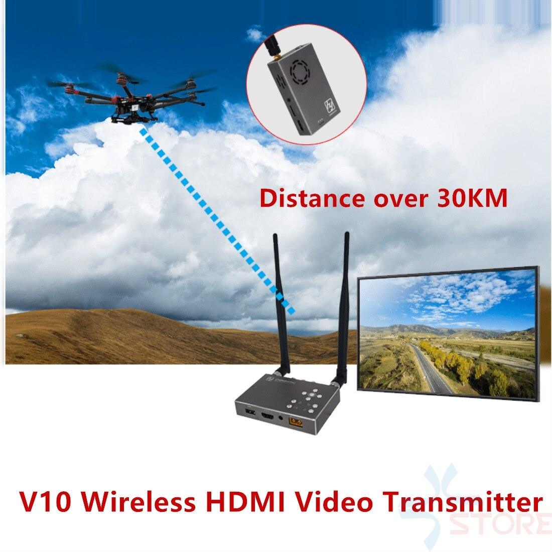 Over 30KM Wireless HDMI image Transmission - 100-900Mhz Full HD 1080P COFDM Digital FPV Wireless Video Transmitter Long Range System of Drone - RCDrone