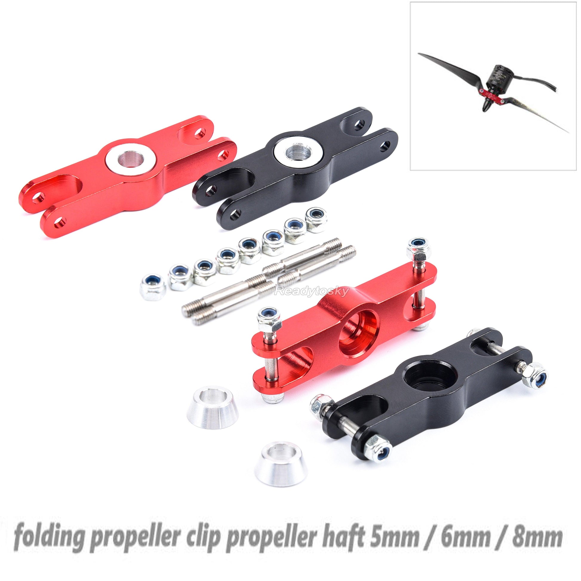 Propeller Clip - 1PCS Folding Propeller Clip 5MM/6MM/8MM Props Adapter Thread Blade Shaft for RC Airplane Racing Drone Fixed-wing DIY Accessories - RCDrone
