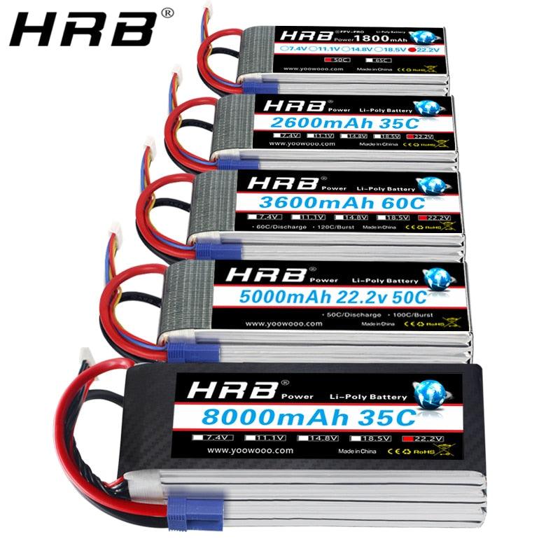 HRB 6S 22.2V Lipo バッテリー - EC5 2200mah 2600mah 3300mah 4000mah ...