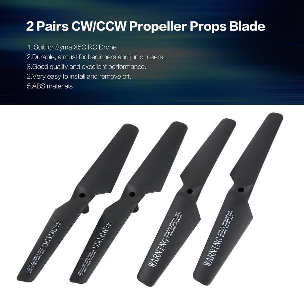 2 Pairs CW/CCW Propeller Props Blade for Syma X5C RC Drone Quadcopter Aircraft UAV Spare Parts Accessories Component - RCDrone
